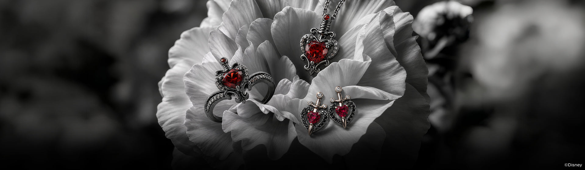 Disney's Evil Queen Inspired Diamond And Gemstone Jewelry Desktop Banner