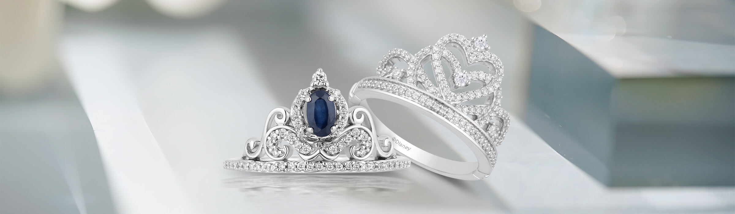 White Gold Rings Desktop Banner