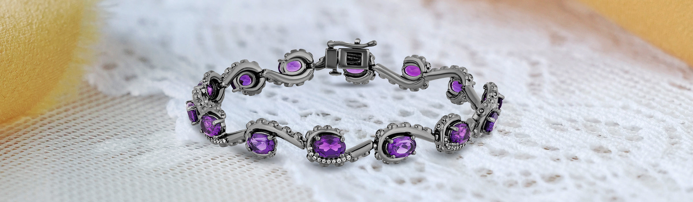 Black Rhodium Bracelets Desktop Banner