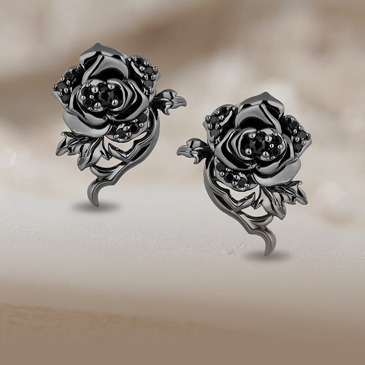 Black Rhodium Diamond Earrings Mobile Banner