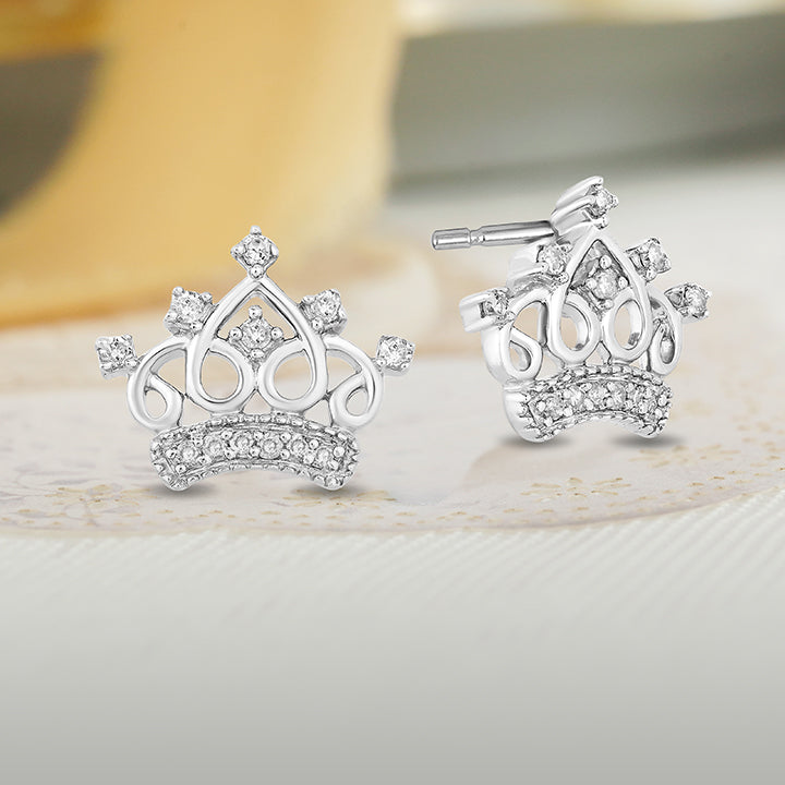 Sterling Silver Diamond Earrings Mobile Banner