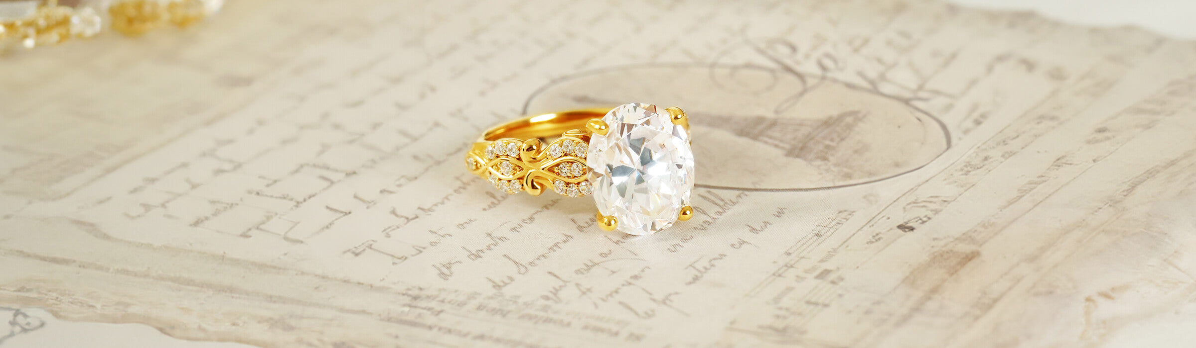 Yellow Gold Rings Desktop Banner