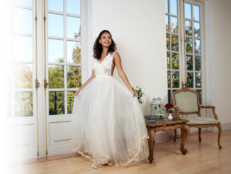 Disney Majestic Princess Inspired Diamond & White Quartz Necklace