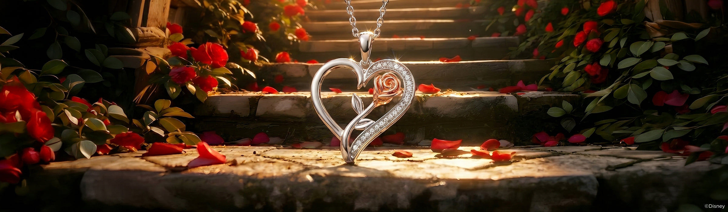 Diamond Heart Pendants & Necklaces Desktop Banner