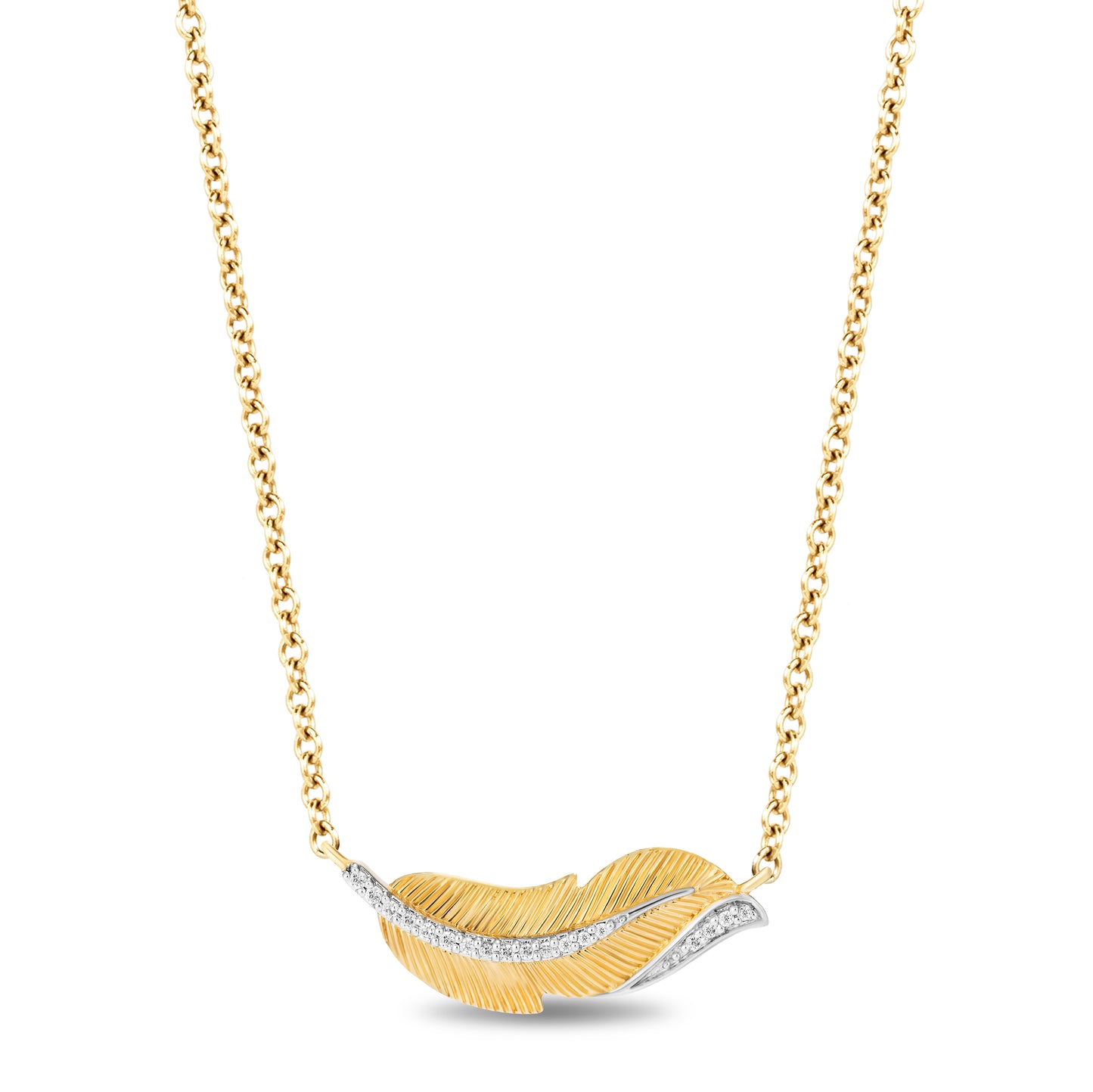 Enchanted Disney Fine Jewelry 10K Yellow Gold with Accent Diamonds Pocahontas Necklace