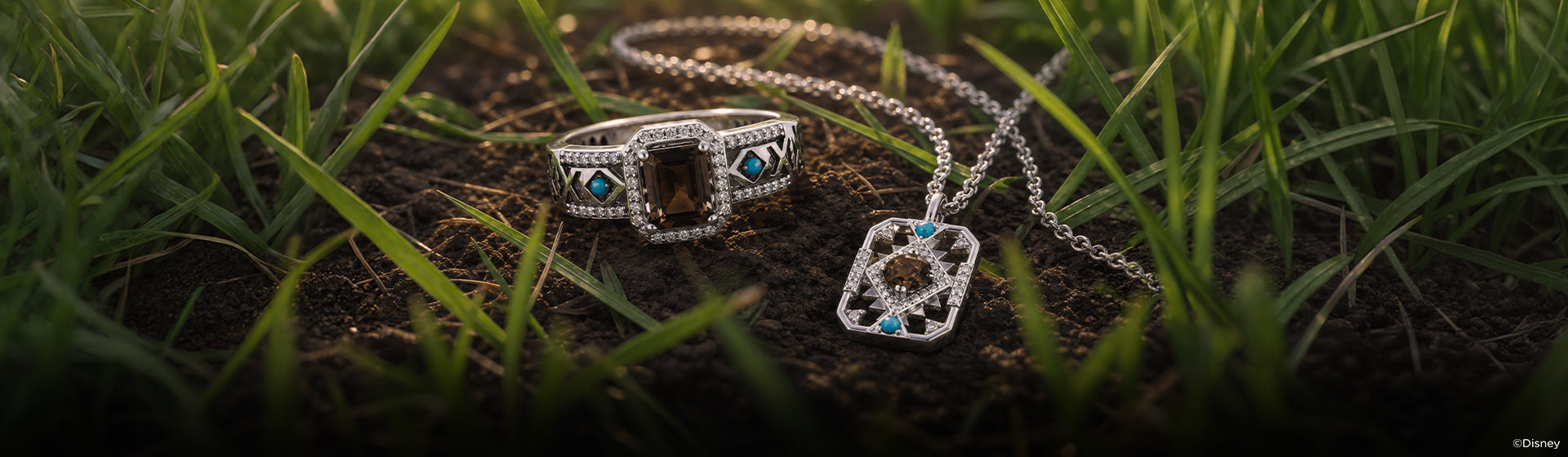 Disney's Pocahontas Inspired Diamond And Gemstone Jewelry Desktop Banner