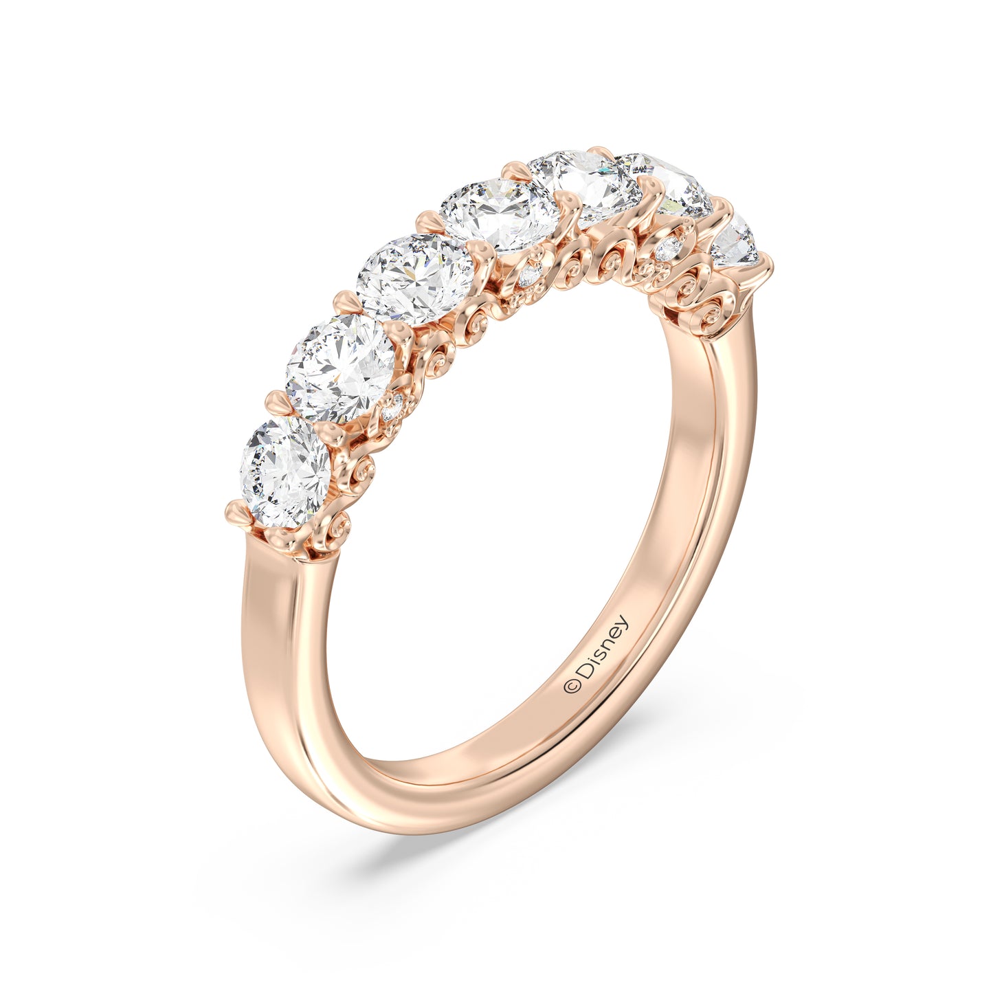 Enchanted Star Lab Grown Diamond Disney’s Cinderella Carriage Filigree Anniversary Ring