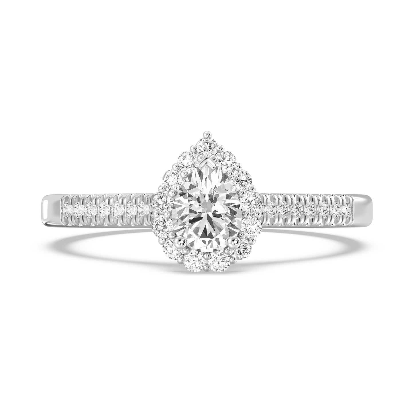 Enchanted Star 14K White Gold with 3/4 CTTW Lab Grown Diamond, Disney's Cinderella Promise Ring