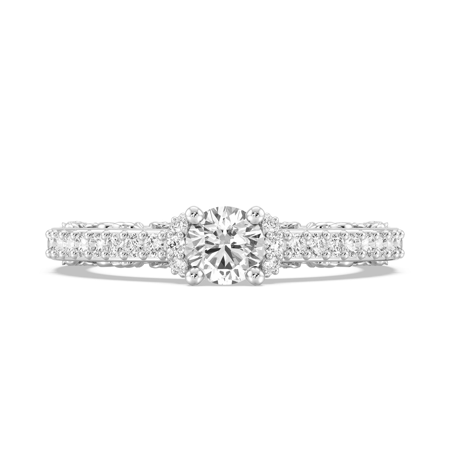 Enchanted Star 14K White Gold with 7/8 CTTW Lab Grown Diamond, Disney's Belle Promise Ring