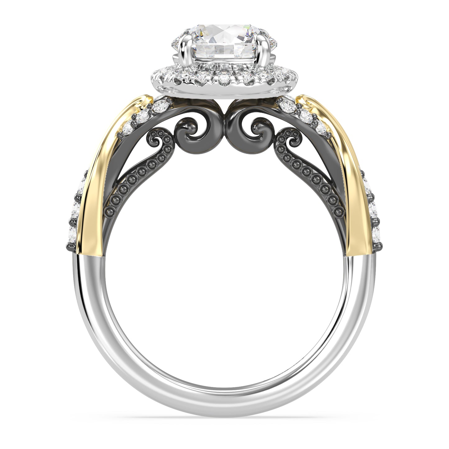 Enchanted Star Lab Grown Diamond 14K Gold Ursula Halo Engagement Ring