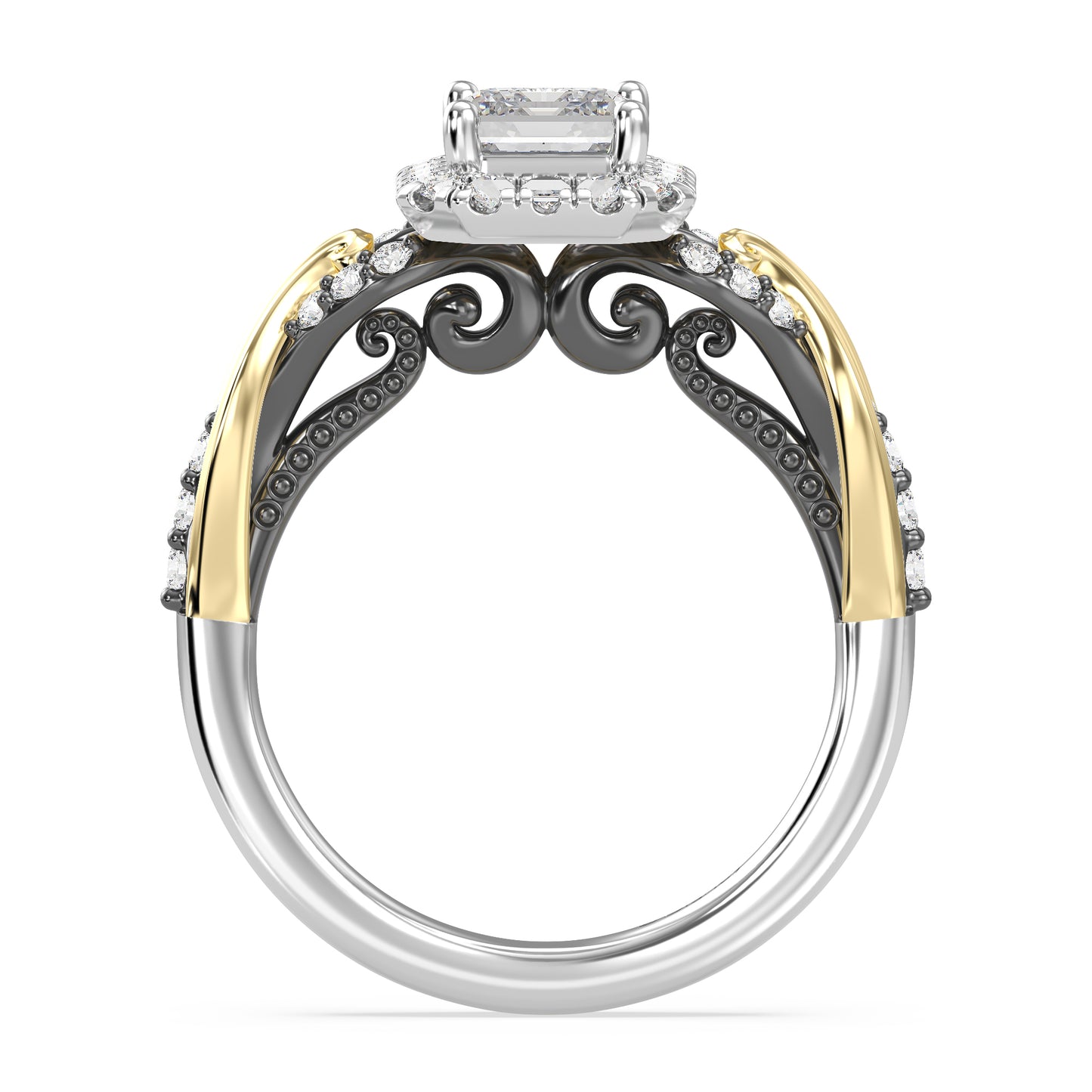 Enchanted Star Lab Grown Diamond 14K Gold Ursula Halo Engagement Ring