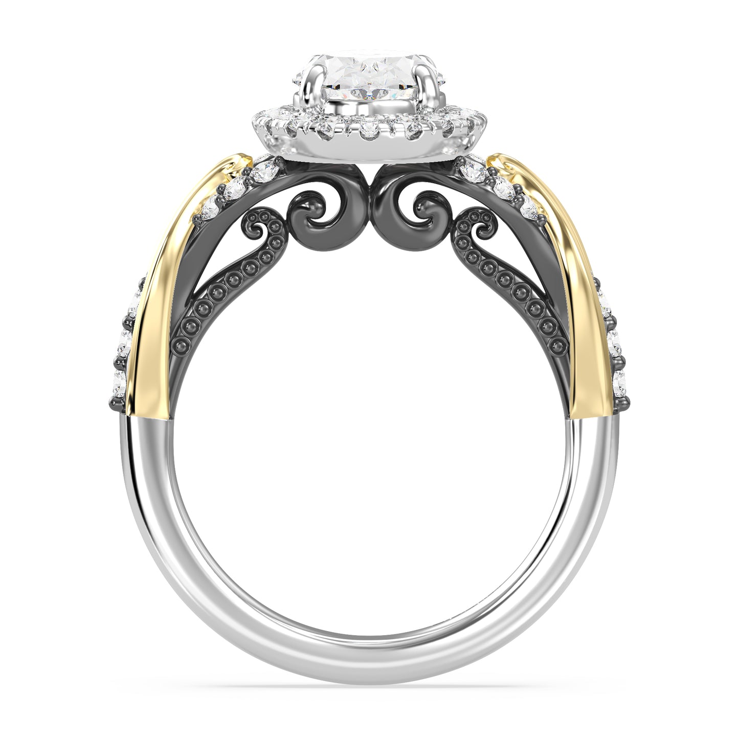 Enchanted Star Lab Grown Diamond 14K Gold Ursula Halo Engagement Ring