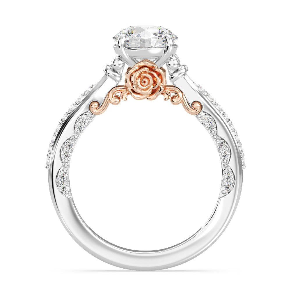 Enchanted Star Lab Grown Diamond 14K Gold Belle Rose Engagement Ring