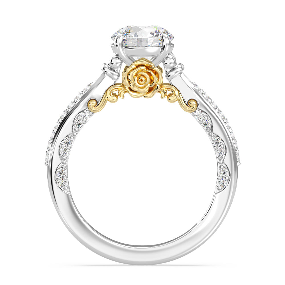 Enchanted Star Lab Grown Diamond 14K Gold Belle Rose Engagement Ring