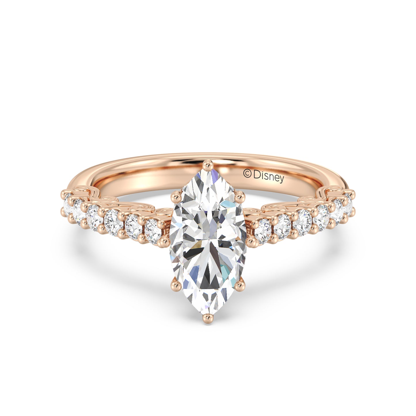 Enchanted Star Lab Grown Diamond 14K Gold Cinderella Filigree Engagement Ring