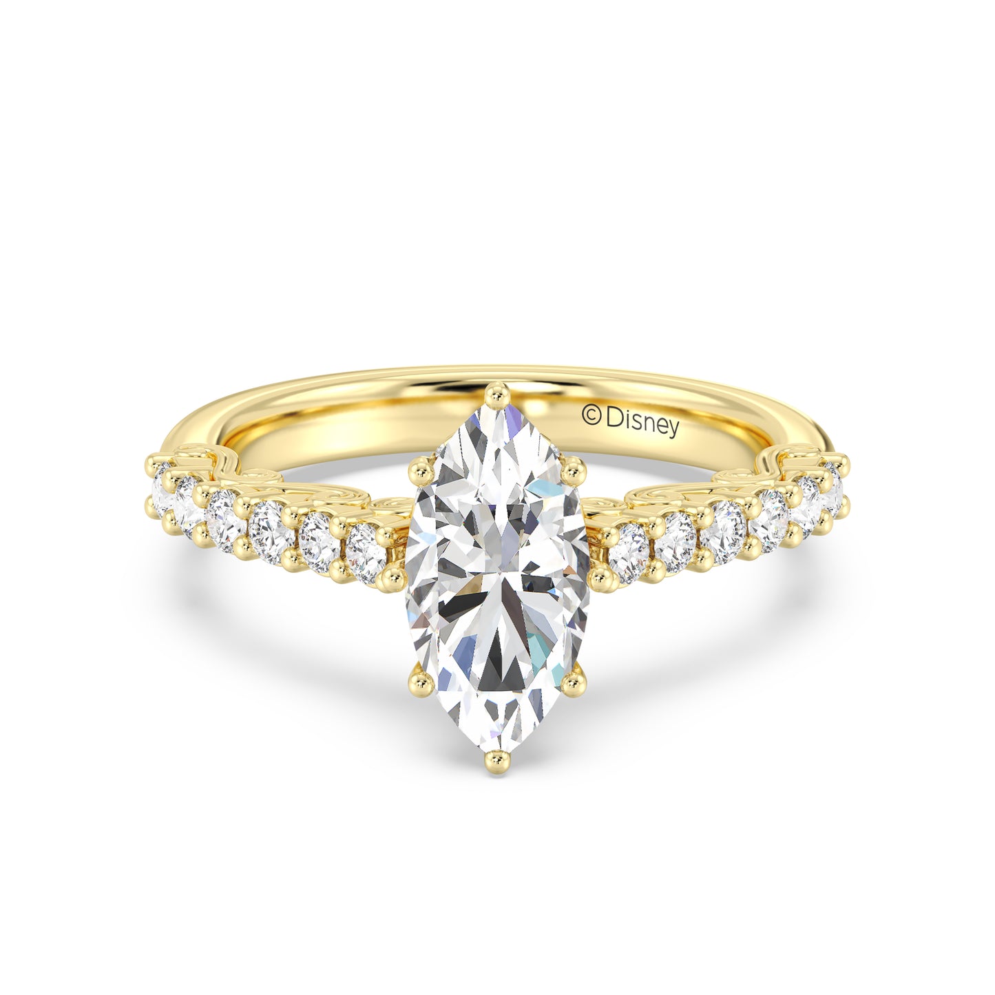 Enchanted Star Lab Grown Diamond 14K Gold Cinderella Filigree Engagement Ring