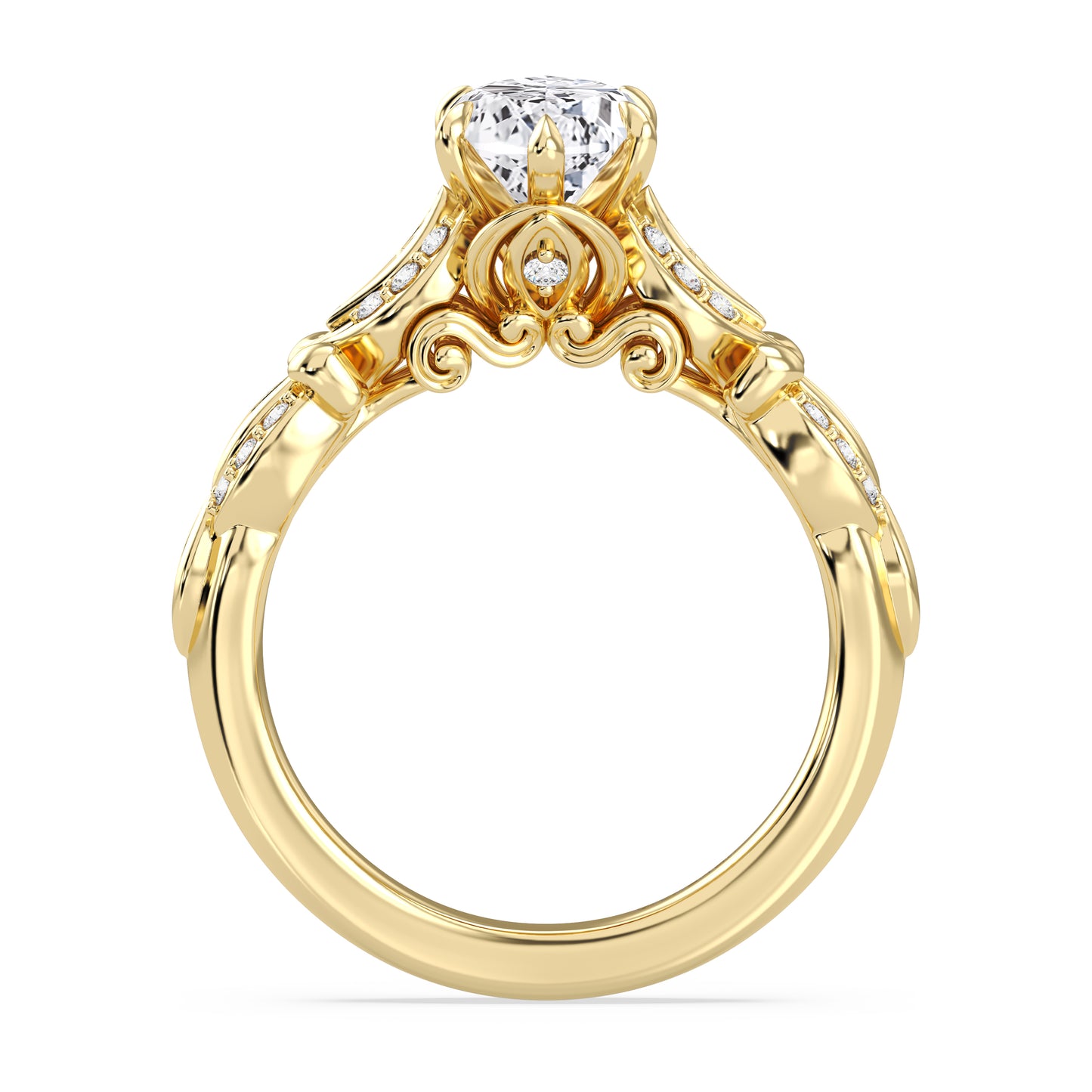 Enchanted Star Lab Grown Diamond Cinderella Carriage Engagement Ring