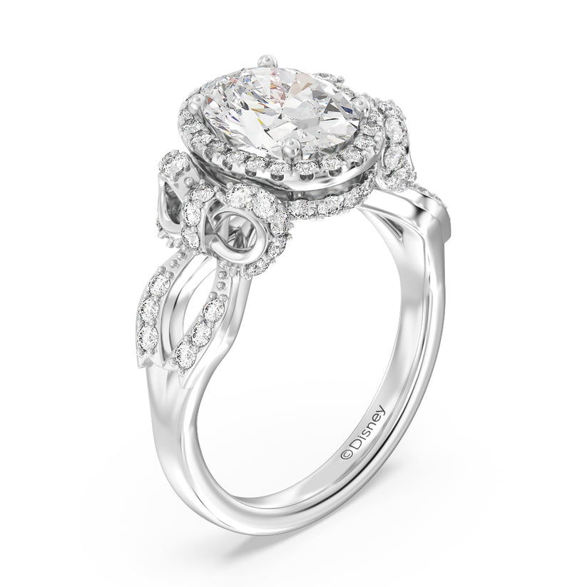 Disney Snow White Inspired Lab Grown Diamond Engagement Ring in 14K ...