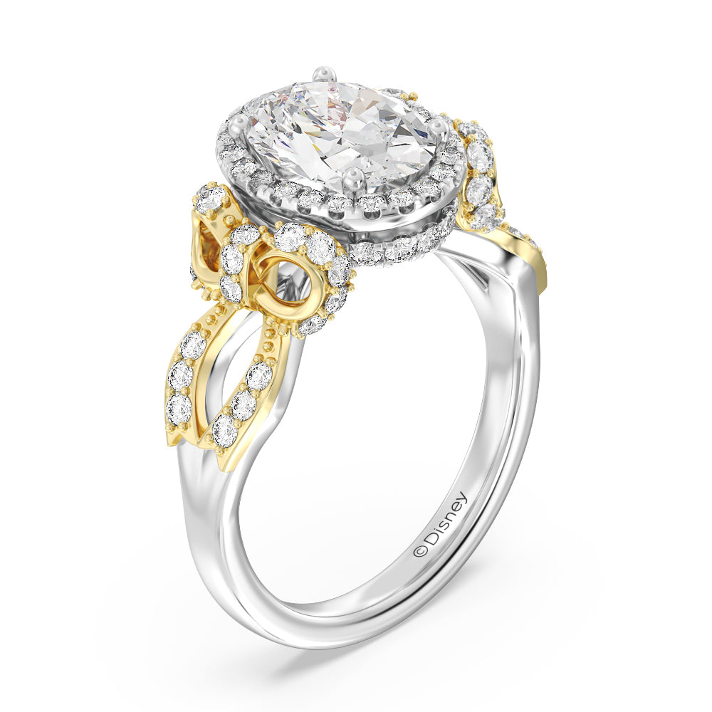 Enchanted Star Lab Grown Diamond Snow White Halo Engagement Ring