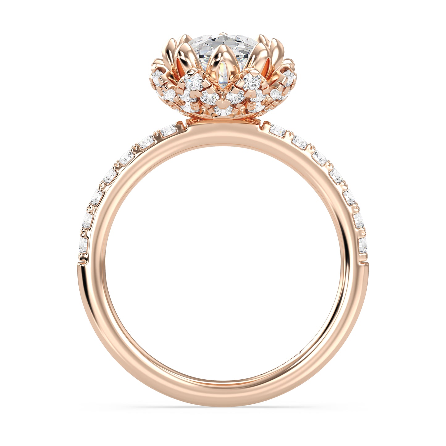 Enchanted Star Lab Grown Diamond 14K Gold Tiana Water Lily Engagement Ring