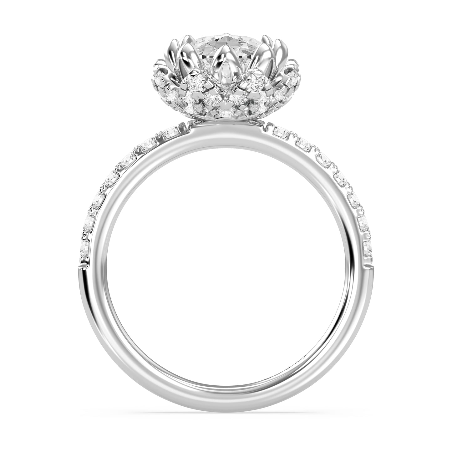 Enchanted Star Lab Grown Diamond 14K Gold Tiana Water Lily Engagement Ring
