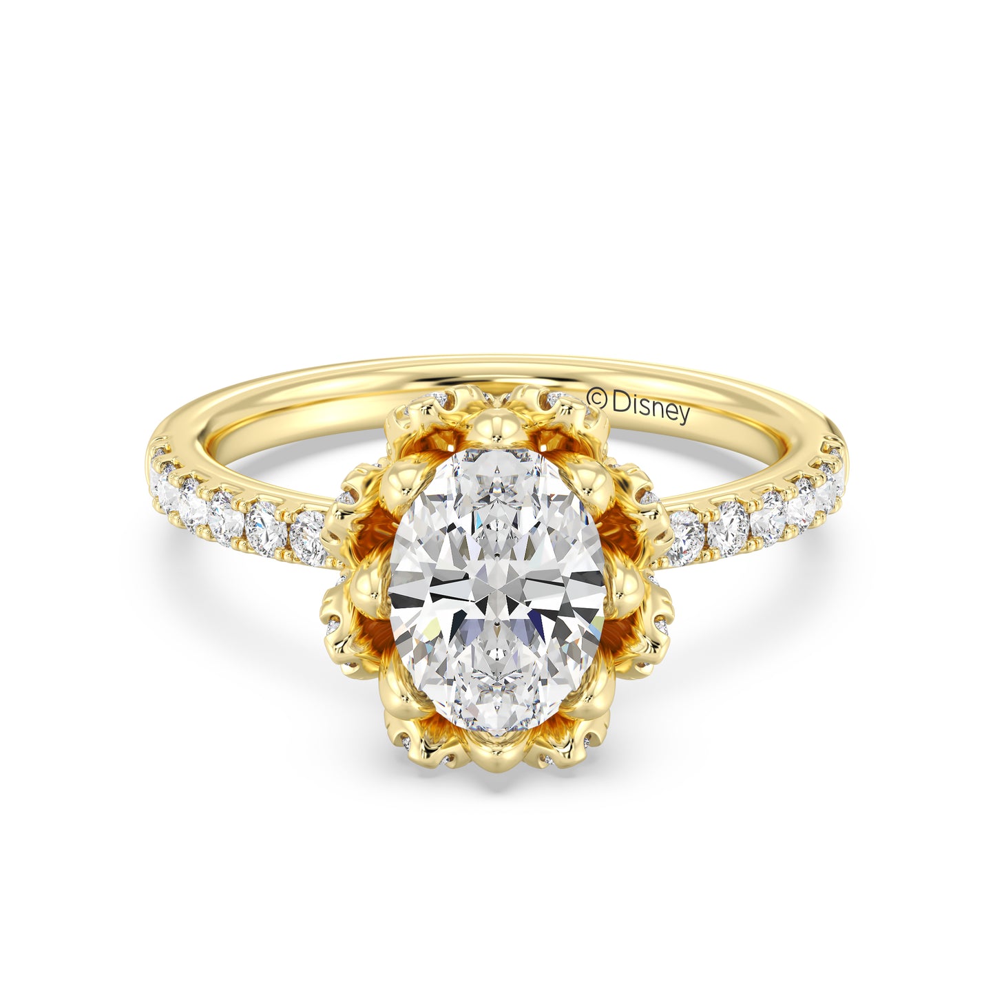 Enchanted Star Lab Grown Diamond 14K Gold Tiana Water Lily Engagement Ring