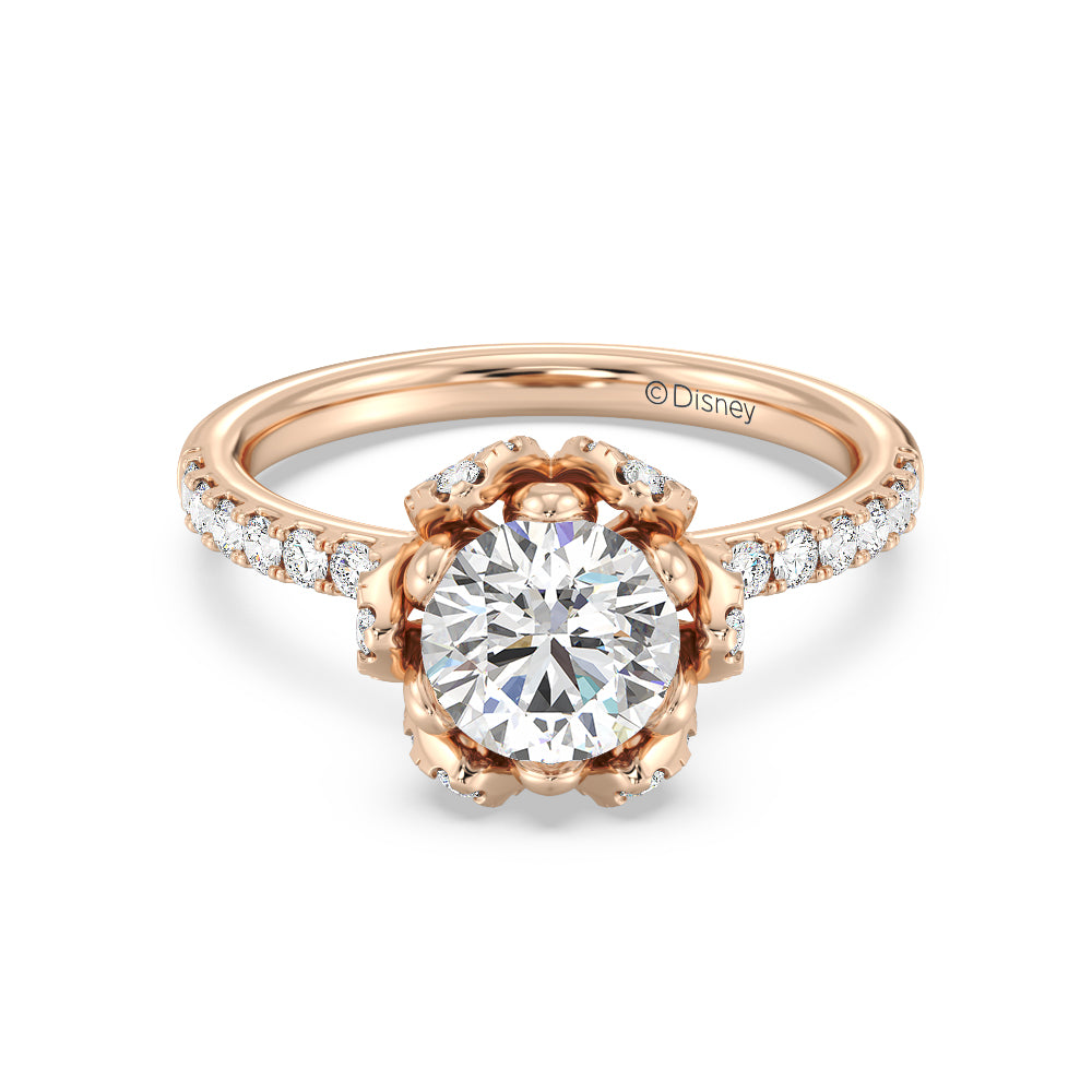 Enchanted Star Lab Grown Diamond 14K Gold Tiana Water Lily Engagement Ring
