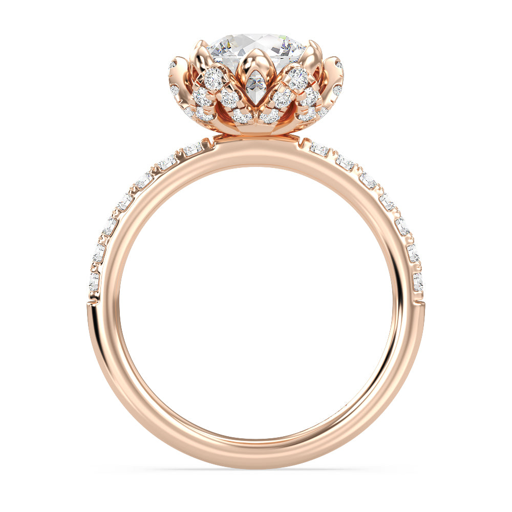 Enchanted Star Lab Grown Diamond 14K Gold Tiana Water Lily Engagement Ring