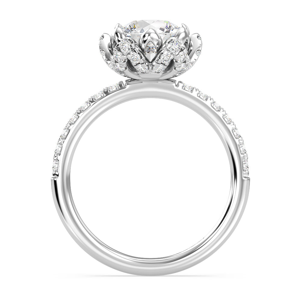 Enchanted Star Lab Grown Diamond 14K Gold Tiana Water Lily Engagement Ring