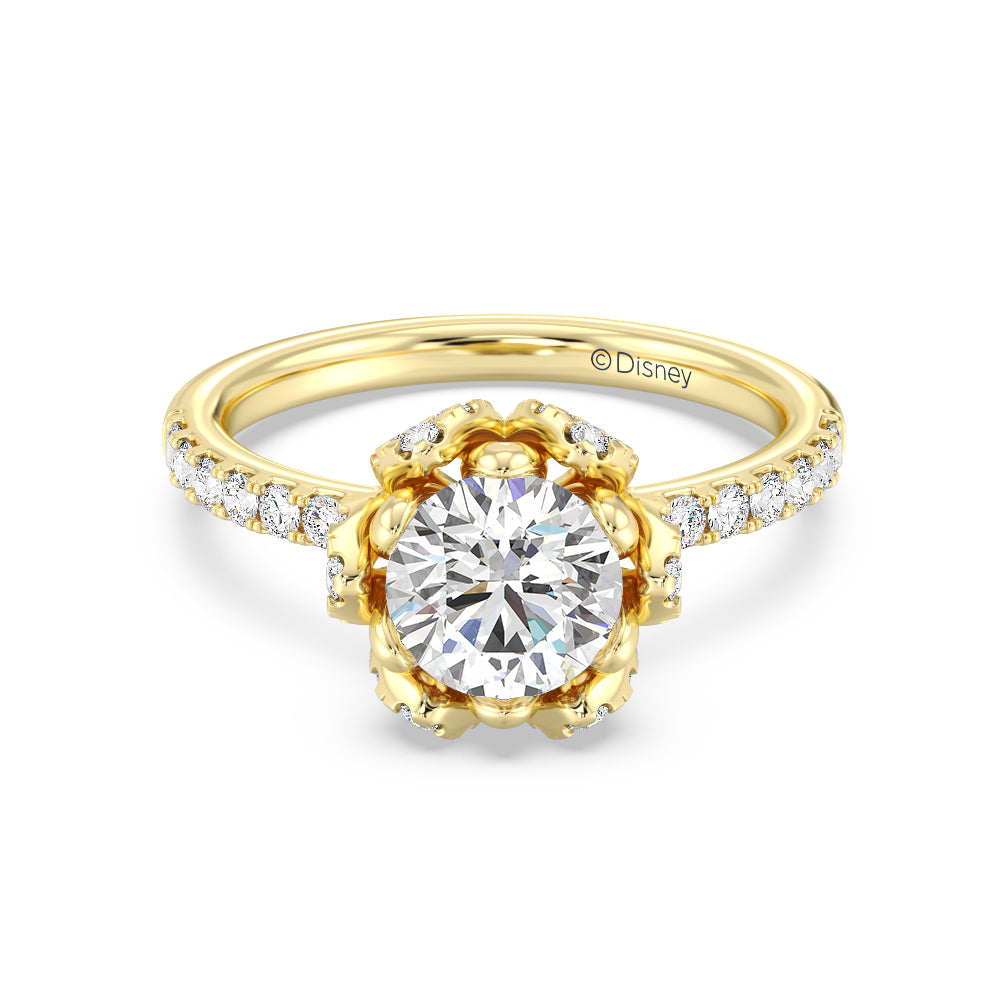Enchanted Star Lab Grown Diamond 14K Gold Tiana Water Lily Engagement Ring