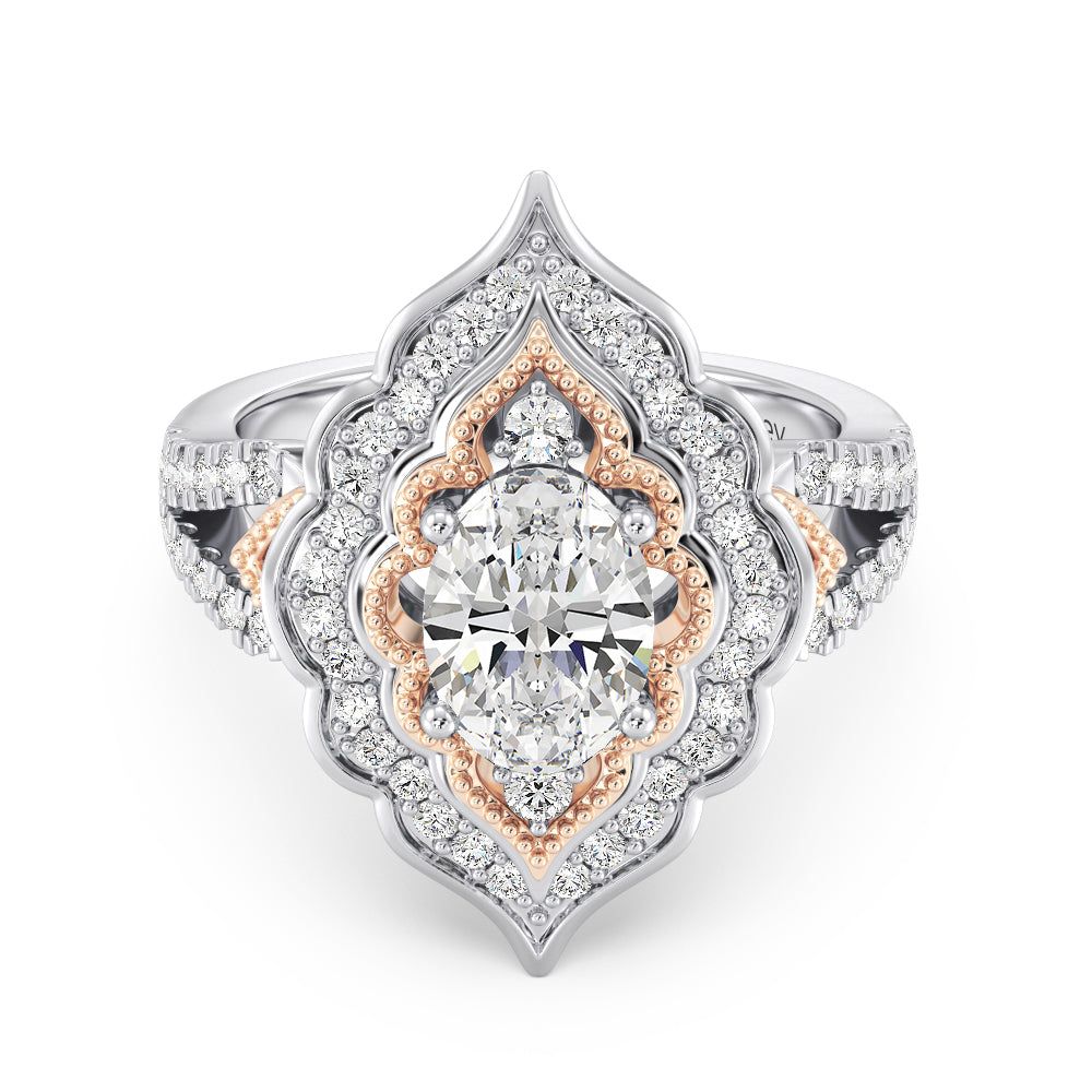 Enchanted Star Lab Grown Diamond Jasmine Arabesque Engagement Ring