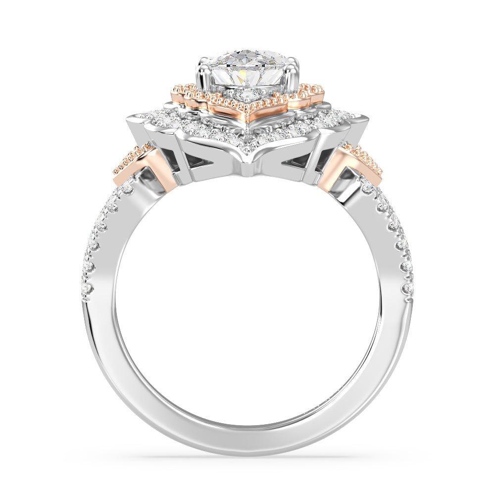 Enchanted Star Lab Grown Diamond Jasmine Arabesque Engagement Ring