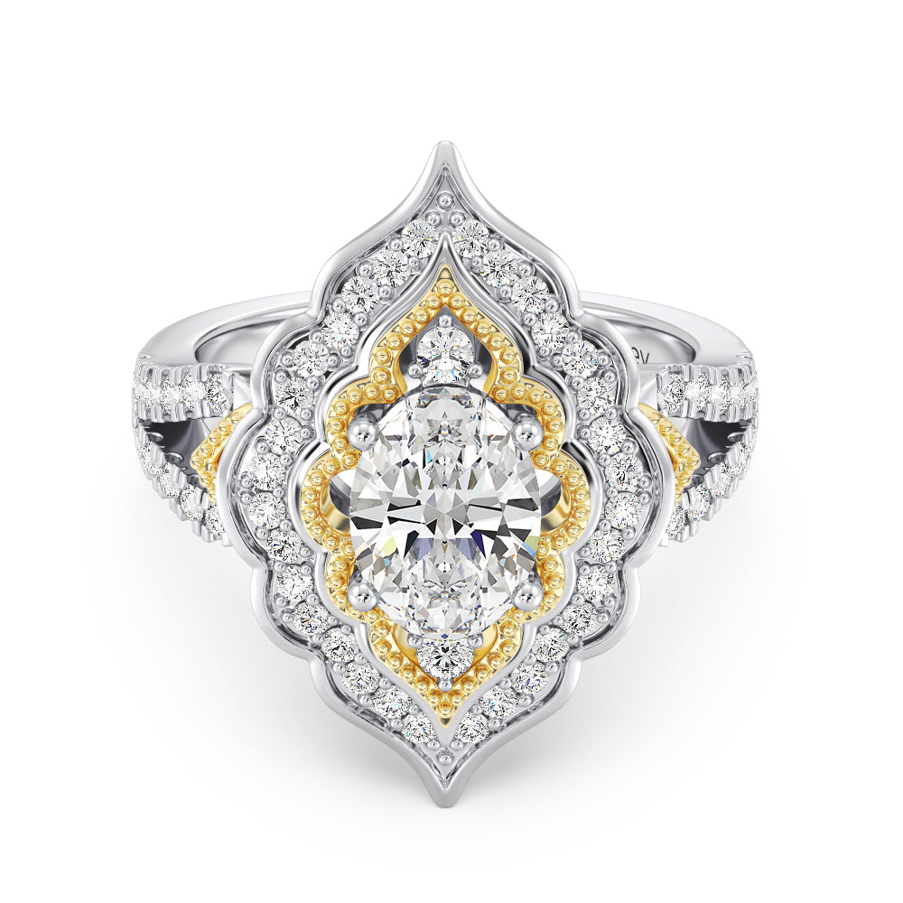Enchanted Star Lab Grown Diamond Jasmine Arabesque Engagement Ring