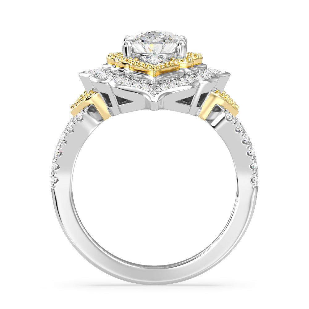 Enchanted Star Lab Grown Diamond Jasmine Arabesque Engagement Ring