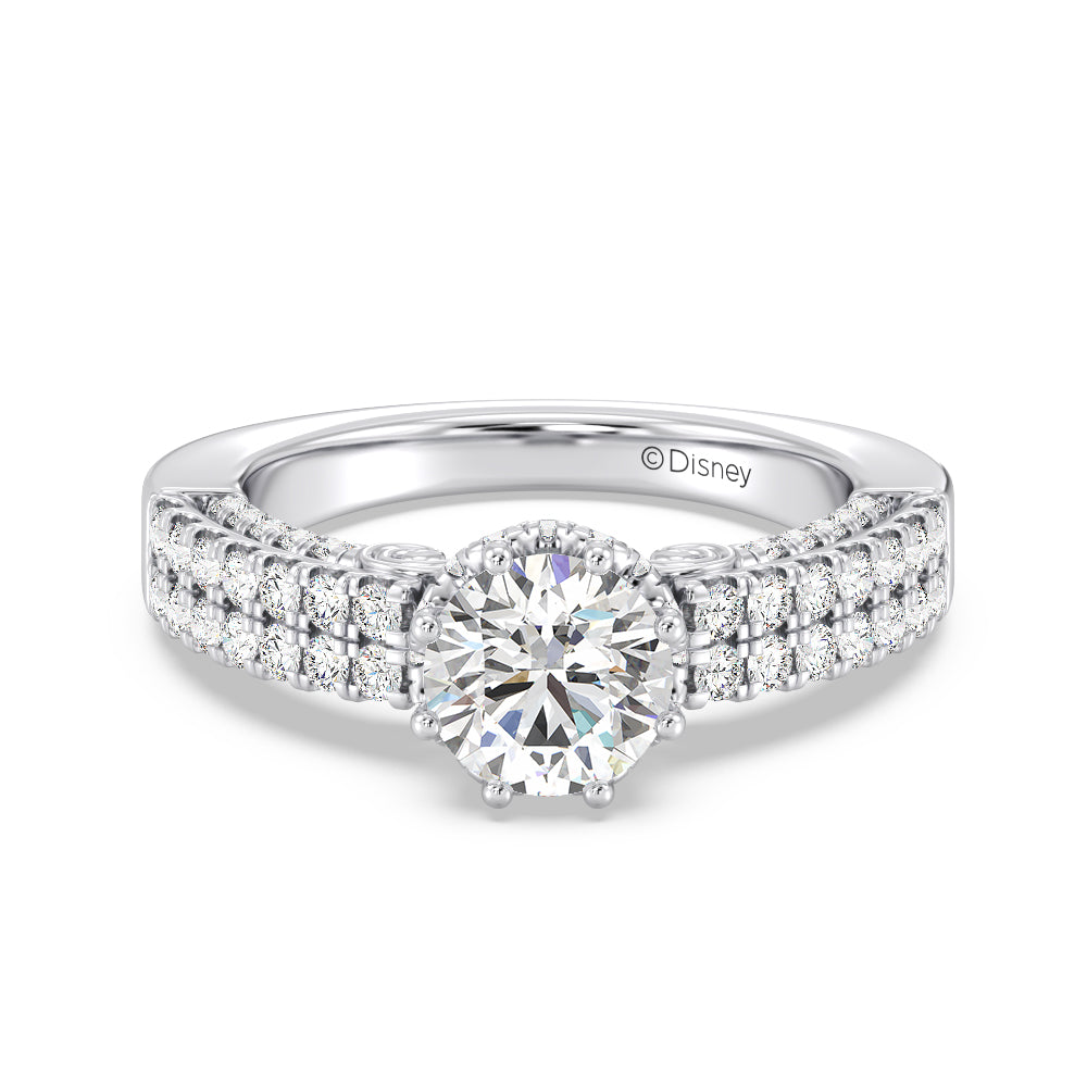 Enchanted Star Lab Grown Diamond 14K Gold Cinderella Double Shank Engagement Ring