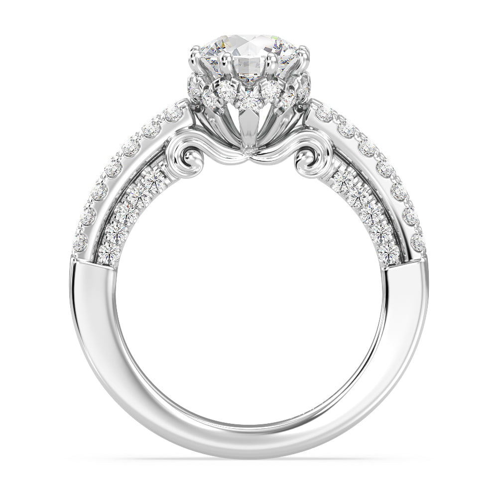 Enchanted Star Lab Grown Diamond 14K Gold Cinderella Double Shank Engagement Ring