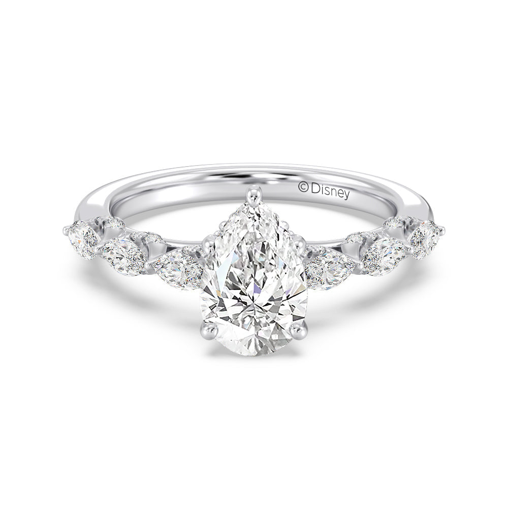 Enchanted Star Lab Grown Diamond 14K Gold Ariel Seashell Engagement Ring