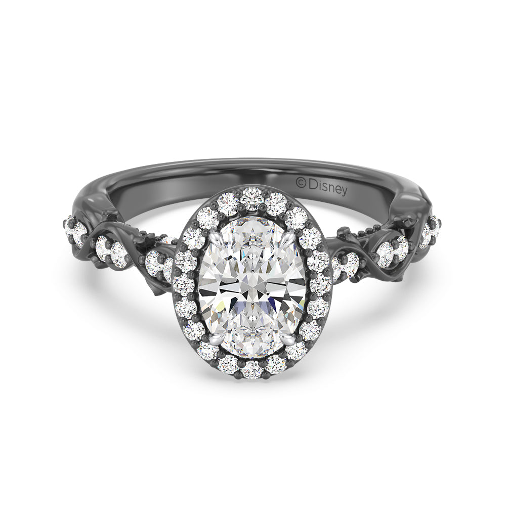 Enchanted Star Lab Grown Diamond 14K Gold Maleficent Halo Engagement Ring