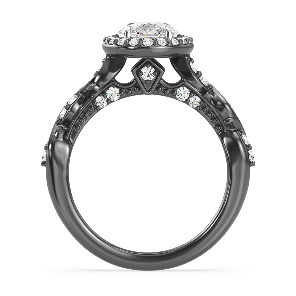 Enchanted Star Lab Grown Diamond 14K Gold Maleficent Halo Engagement Ring