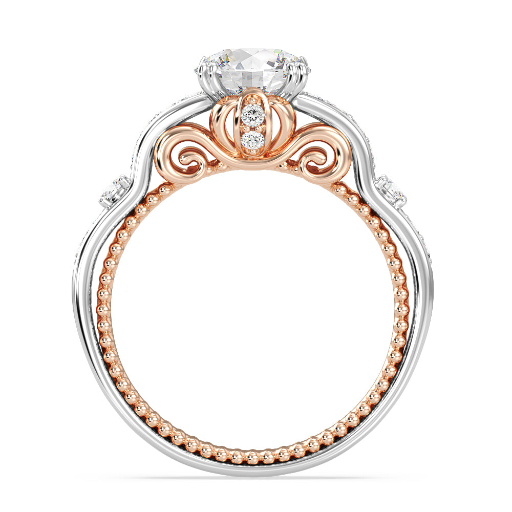Enchanted Star Lab Grown Diamond 14K Gold Cinderella Carriage Engagement Ring