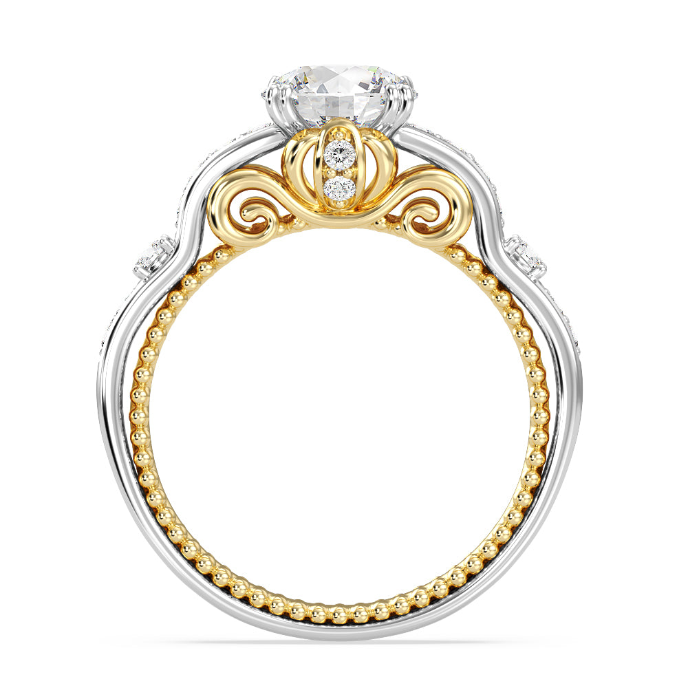 Enchanted Star Lab Grown Diamond 14K Gold Cinderella Carriage Engagement Ring