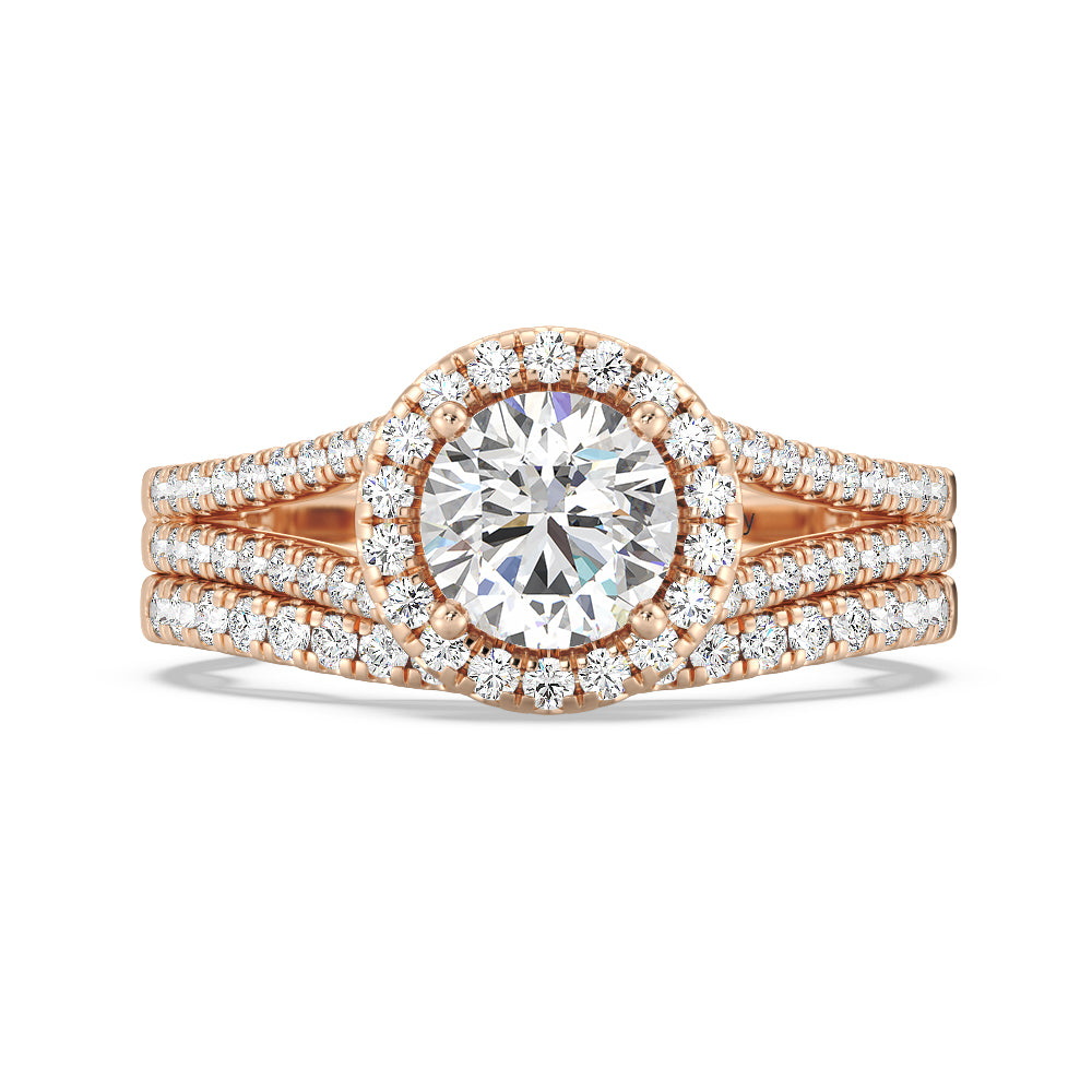 Enchanted Star Lab Grown Diamond 14K Gold Cinderella Engagement Ring Set