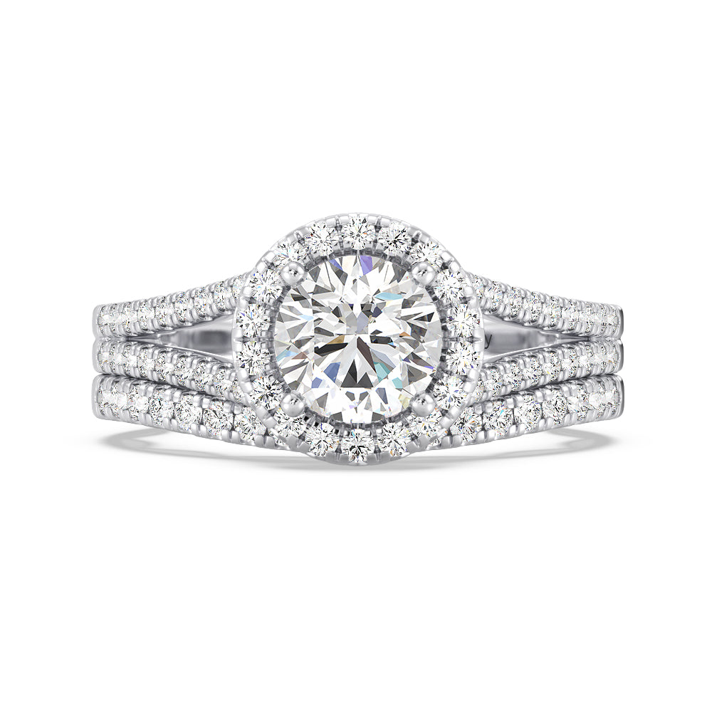 Enchanted Star Lab Grown Diamond 14K Gold Cinderella Engagement Ring Set