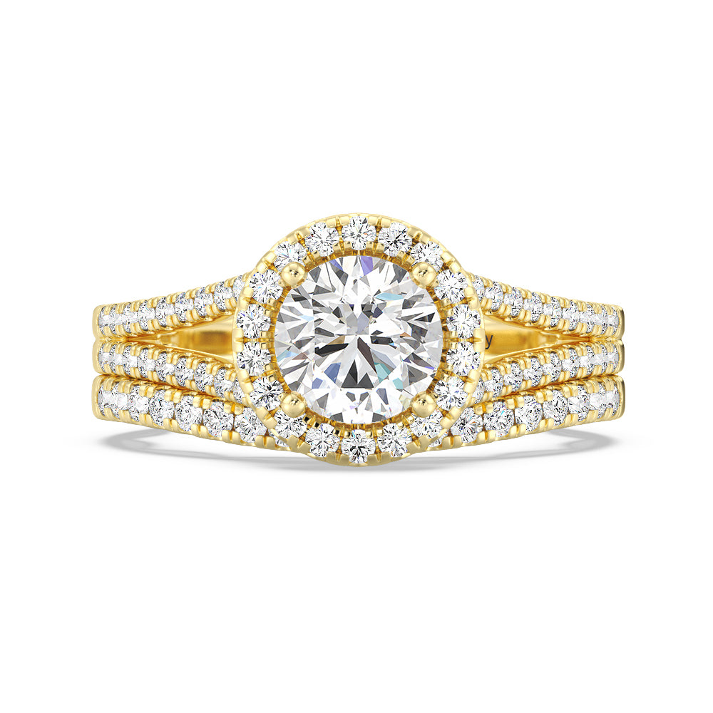 Enchanted Star Lab Grown Diamond 14K Gold Cinderella Engagement Ring Set