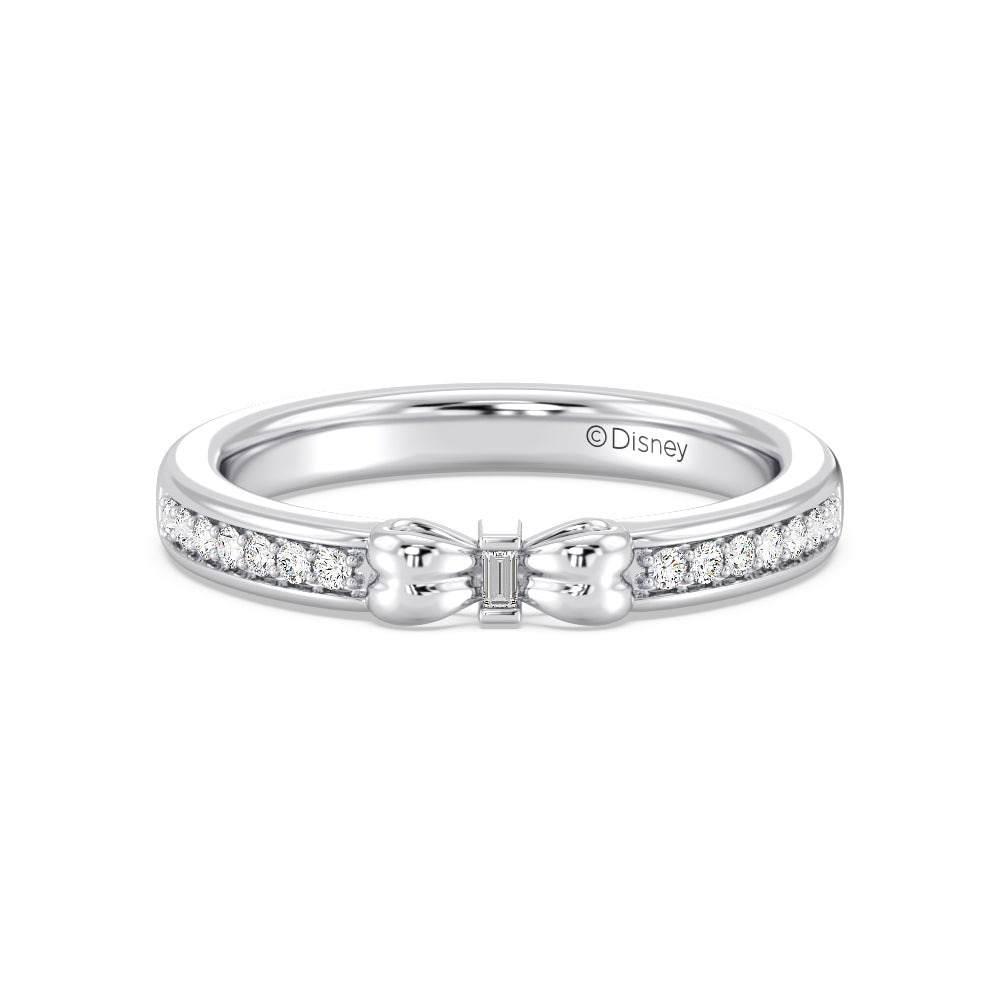 Enchanted Star Lab Grown Diamond 14K Gold  Snow White Bow Engagement Ring Set