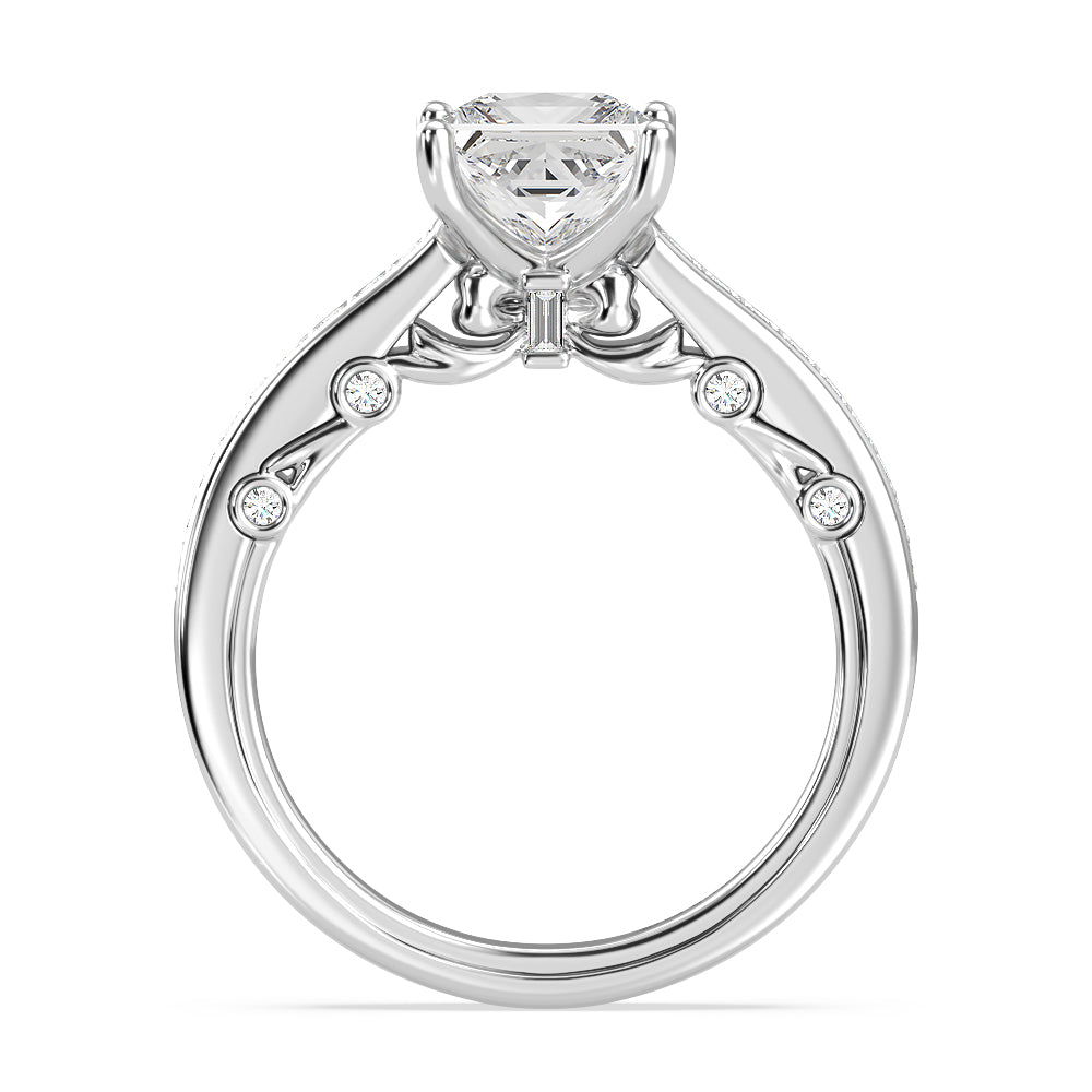 Enchanted Star Lab Grown Diamond 14K Gold  Snow White Bow Engagement Ring Set