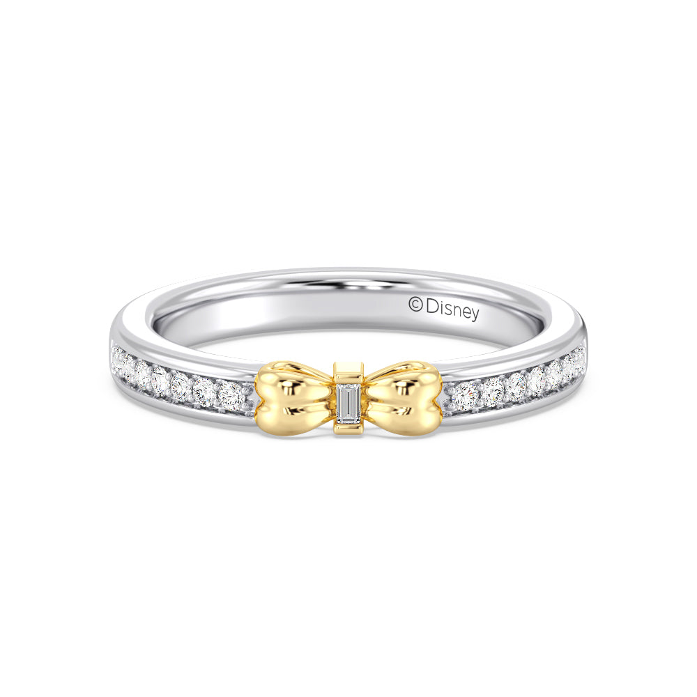 Enchanted Star Lab Grown Diamond 14K Gold  Snow White Bow Engagement Ring Set