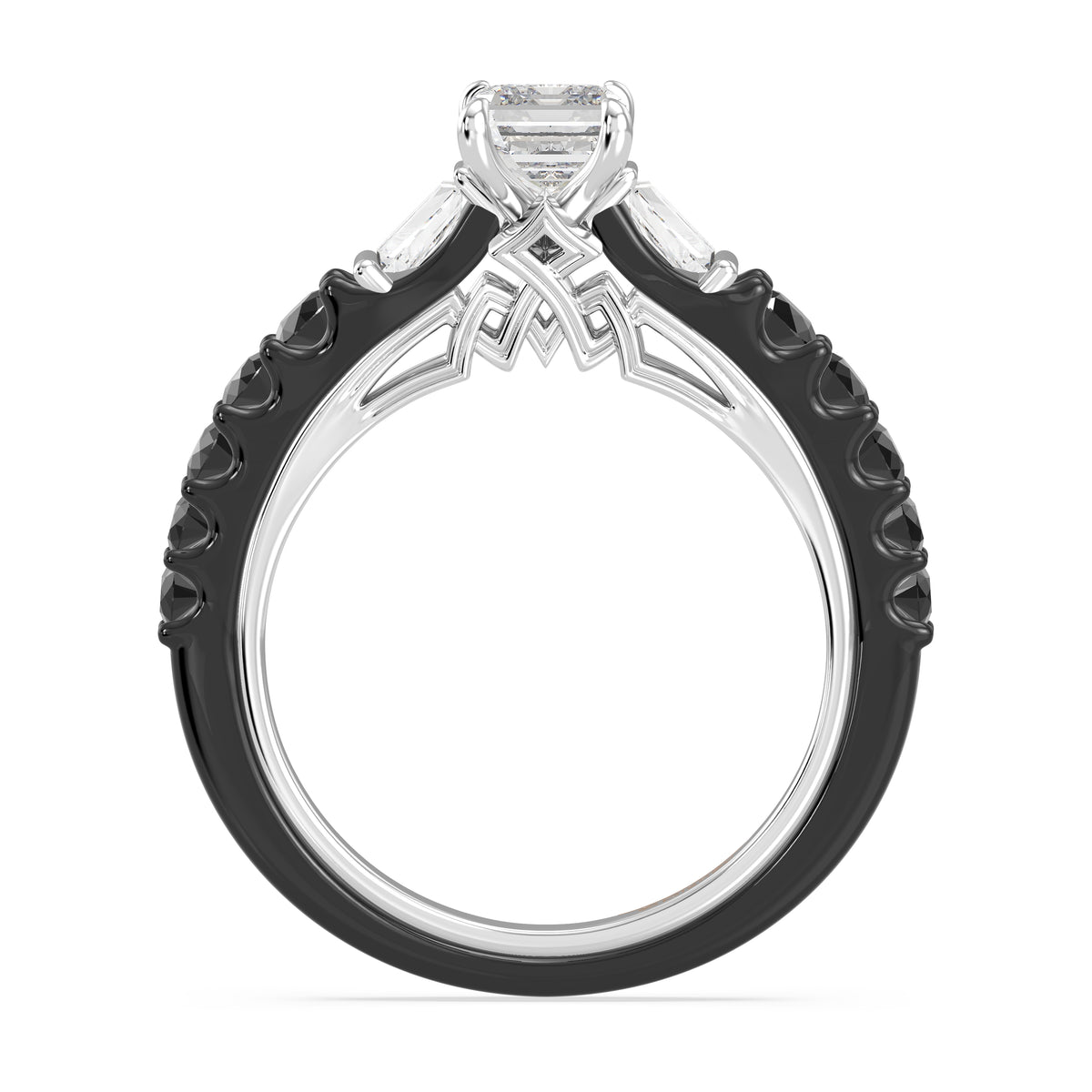 Enchanted Star Lab Grown Diamond 14K Gold Evil Queen Two Tone Engagement Ring
