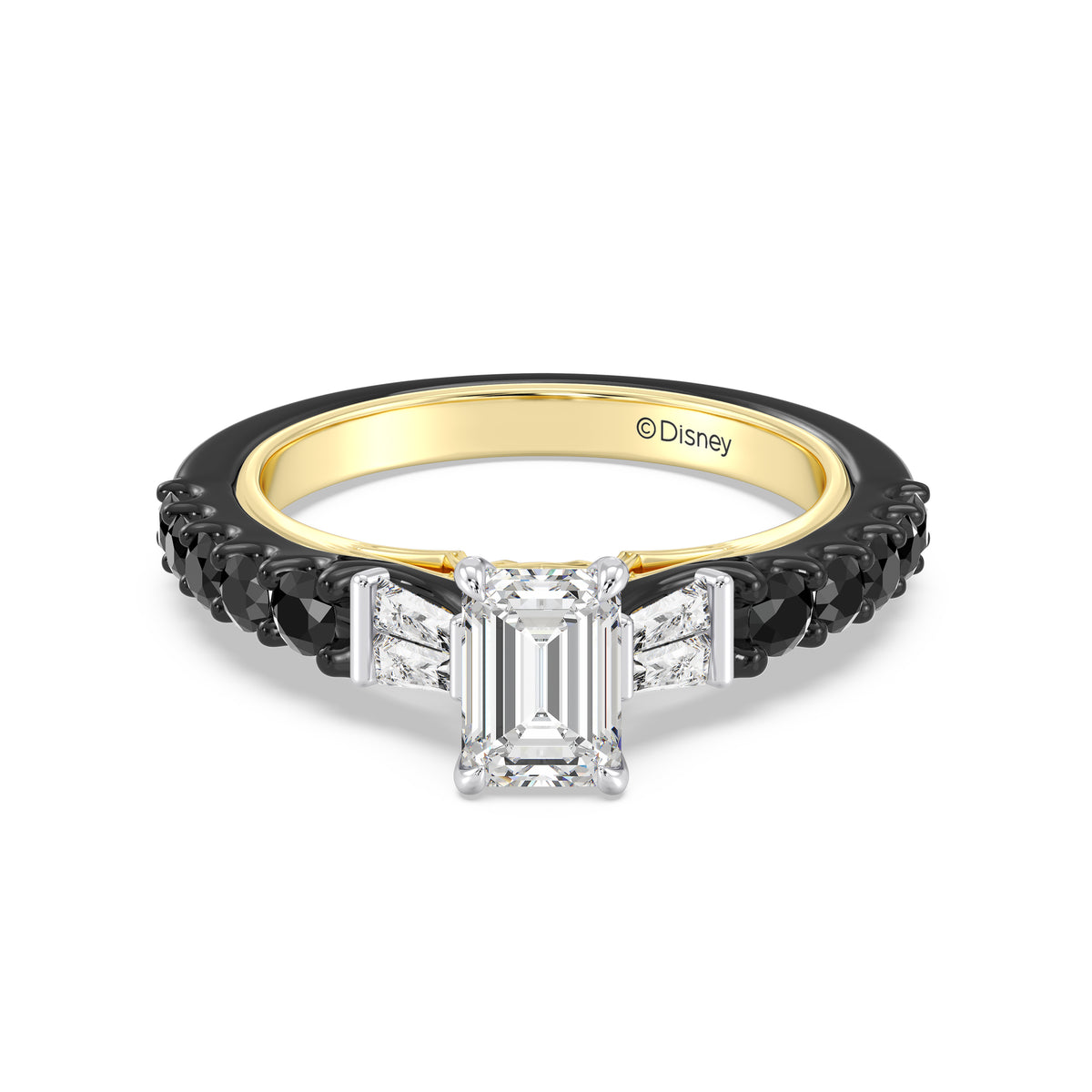 Enchanted Star Lab Grown Diamond 14K Gold Evil Queen Two Tone Engagement Ring