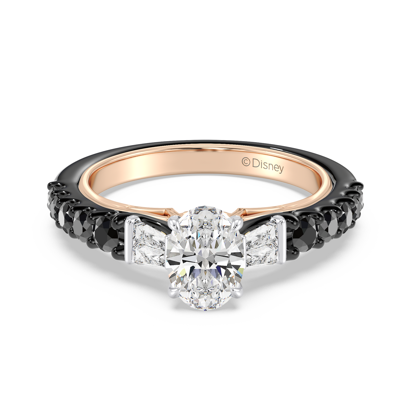 Enchanted Star Lab Grown Diamond 14K Gold Evil Queen Two Tone Engagement Ring
